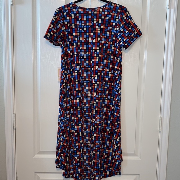LuLaRoe woman’s Carly dress XS red blue stars - Picture 6 of 12